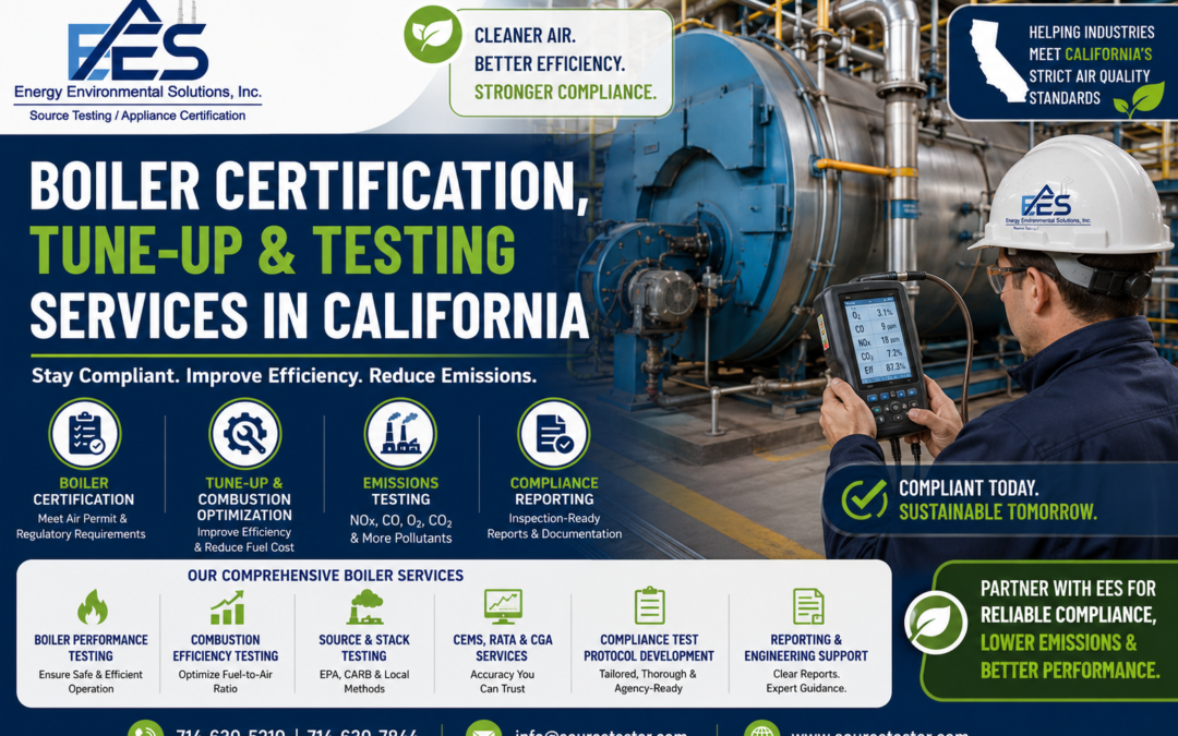 Boiler Certification, Tune-Up & Emissions Testing Services in California | Energy Environmental Solutions, Inc.