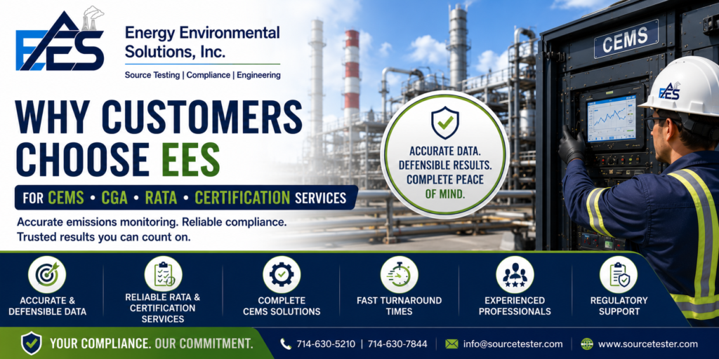 CEMS, CGA, RATA Certification in California