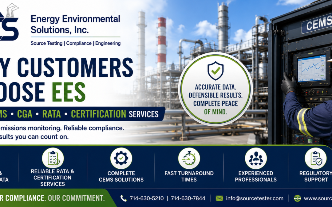 Why Choose Energy Environmental Solutions, Inc. for CEMS, CGA, RATA & Certification Services?