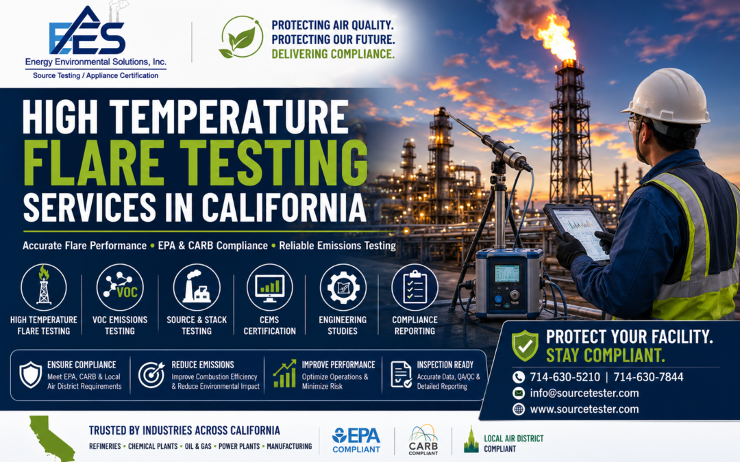 High Temperature Flare Testing Services in California | Energy Environmental Solutions, Inc.