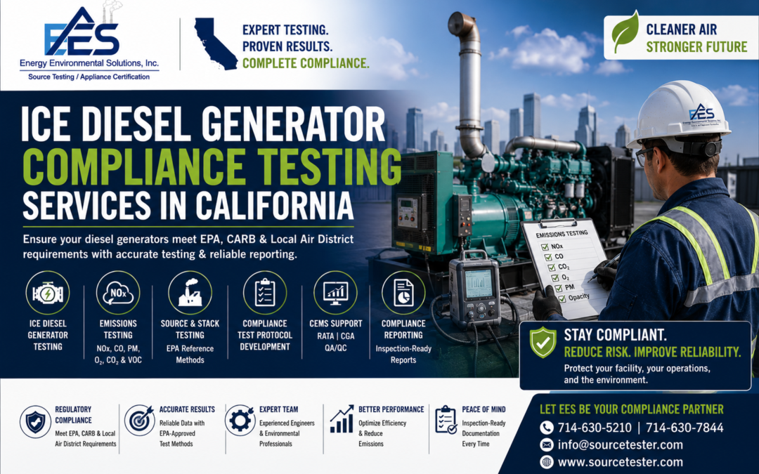 ICE Diesel Generator Compliance Testing in California | Energy Environmental Solutions, Inc.