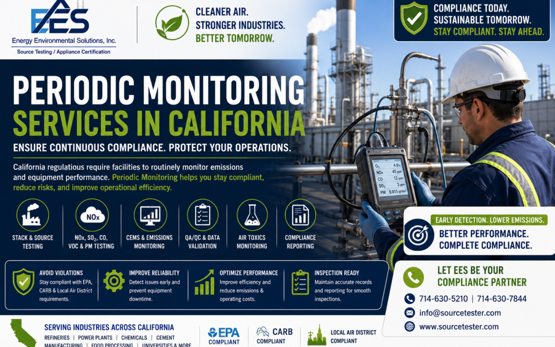 Periodic Monitoring Services in California | Air Quality Compliance | Energy Environmental Solutions, Inc.