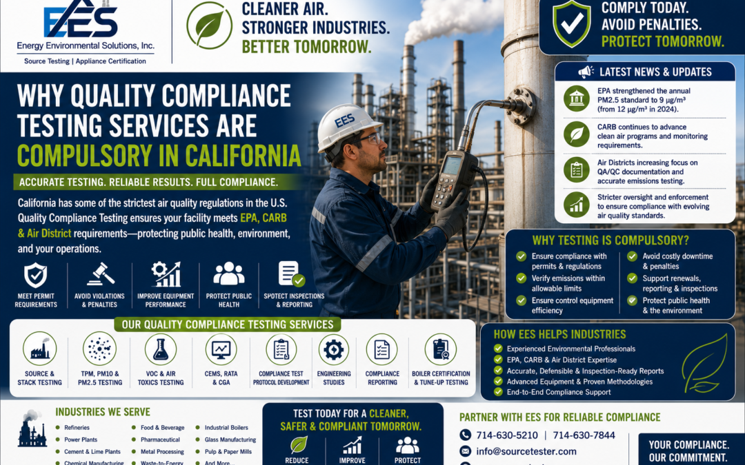 Quality Compliance Testing Services in California | Source & Stack Testing | Energy Environmental Solutions, Inc.