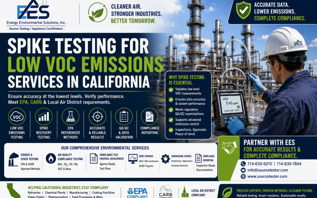 Spike Testing for Low VOC Emissions in California | Energy Environmental Solutions, Inc.