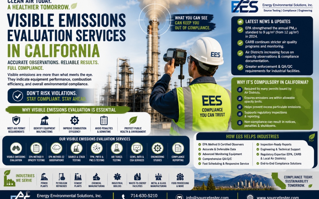 Visible Emissions Evaluation Services in California | EPA Method 9 Opacity Testing | Energy Environmental Solutions, Inc.