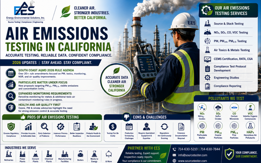 Air Emissions Testing in California 2026 | Compliance, Source & Stack Testing | Source Tester | EES