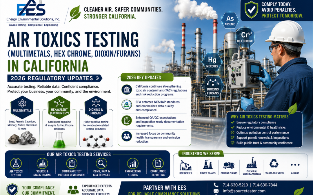 Air Toxics Testing Services in California | Multimetals, Hex Chrome & Dioxins/Furans | Air Emissions Testing