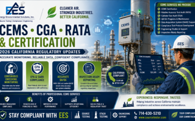 CEMS Certification, RATA & CGA Services in California | Continuous Emissions Monitoring | Energy Environmental Solutions, Inc.