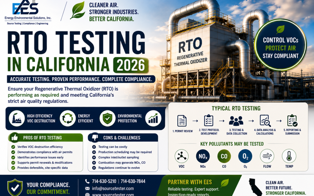 RTO Testing California 2026 | VOC, NOx & Thermal Oxidizer Compliance | Source Testing | EES