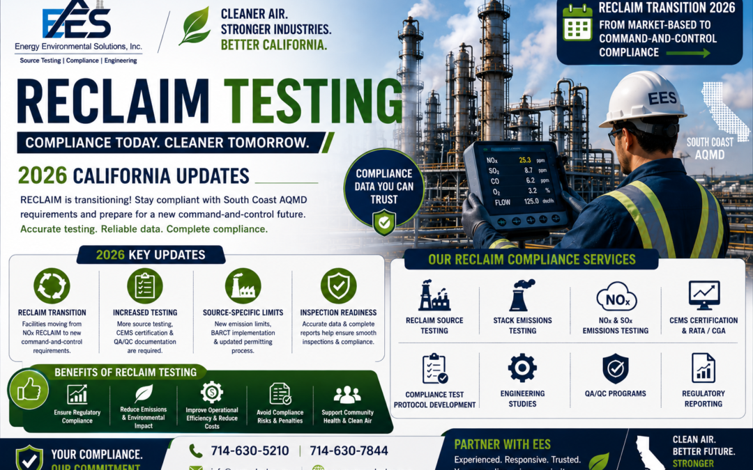 RECLAIM Testing Services in California | CEMS, RATA & Source Testing | Energy Environmental Solutions, Inc.