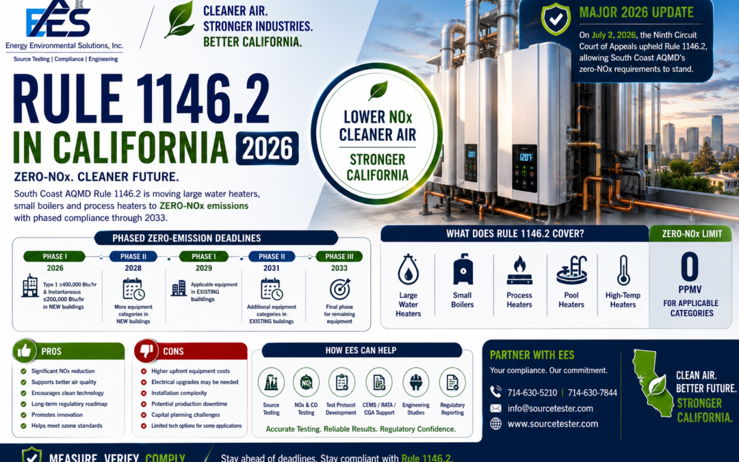 Rule 1146.2 California 2026: Zero-NOx Rules, Testing & Compliance | Source Testing | EES