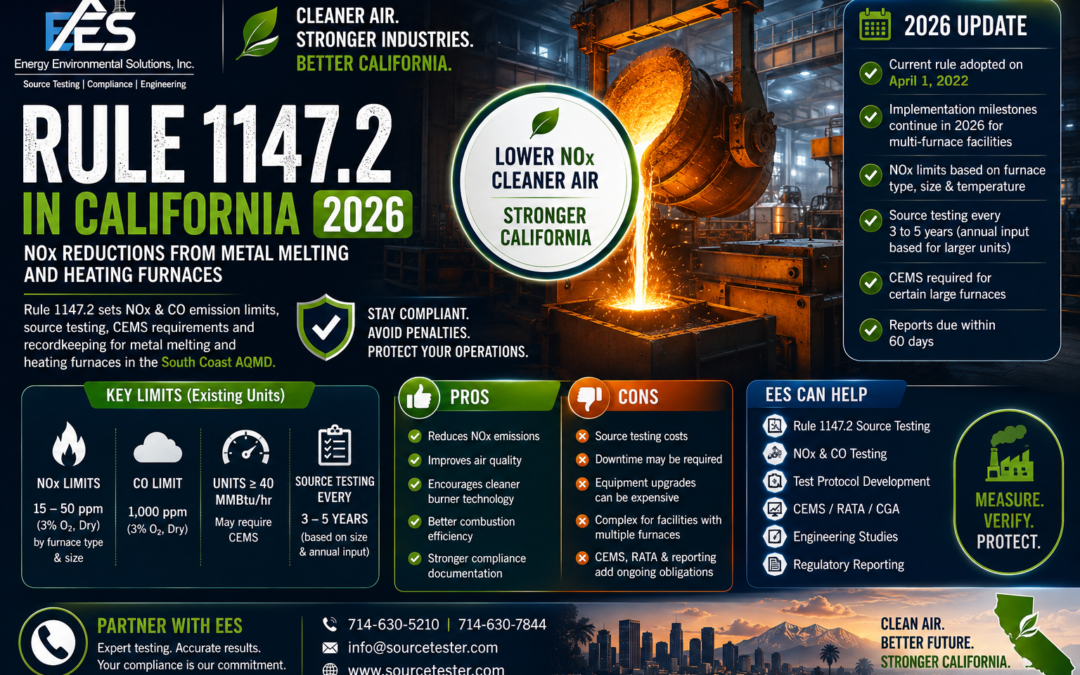Rule 1147.2 California 2026 | Metal Furnace NOx Testing | Source Tester | EES