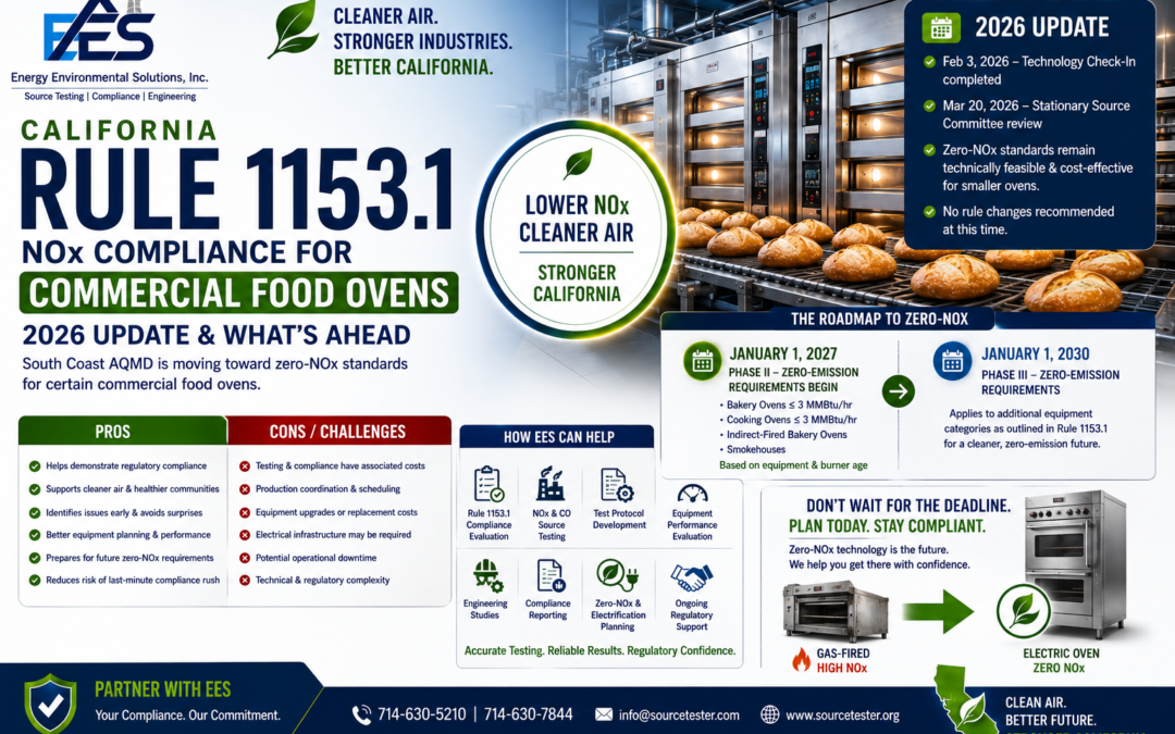 Rule 1153.1 California 2026 | NOx Testing & Compliance for Commercial Food Ovens | Source Tester | EES