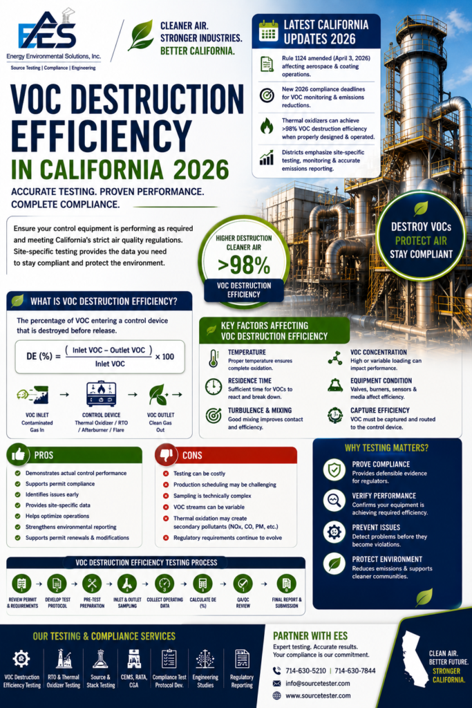 VOC Destruction Efficiency Testing Services