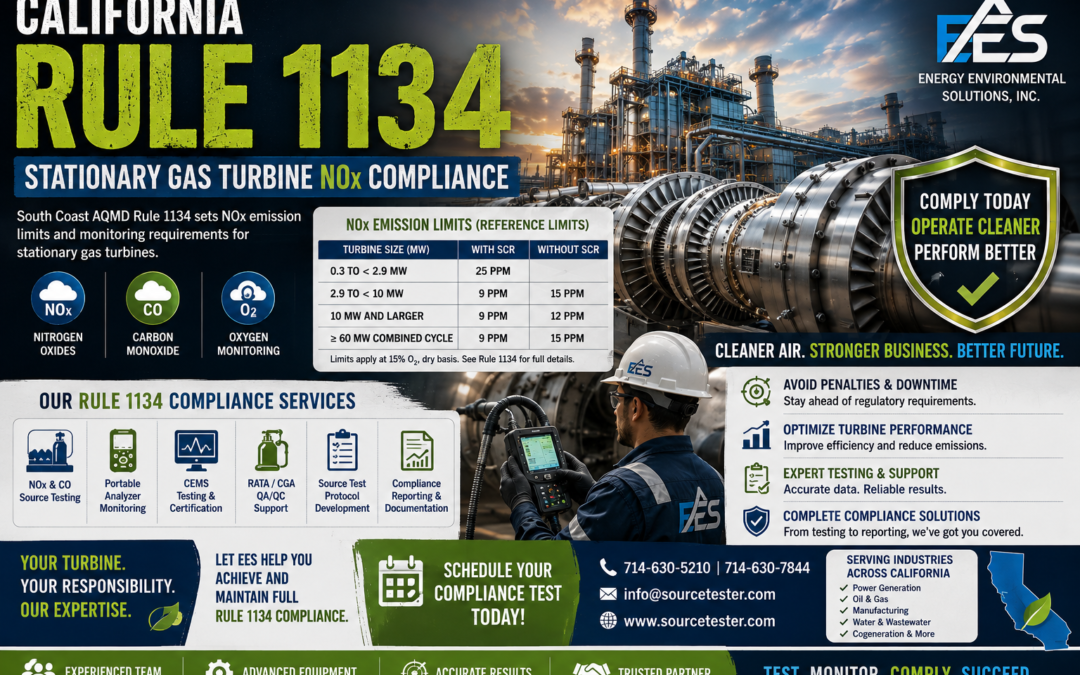 Rule 1134 California | Gas Turbine NOx Testing & Compliance Services