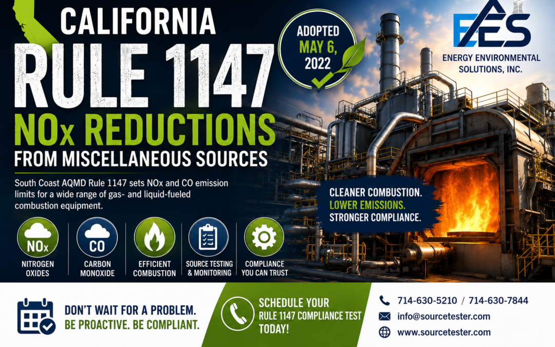 Rule 1147 California | NOx & CO Source Testing & Compliance