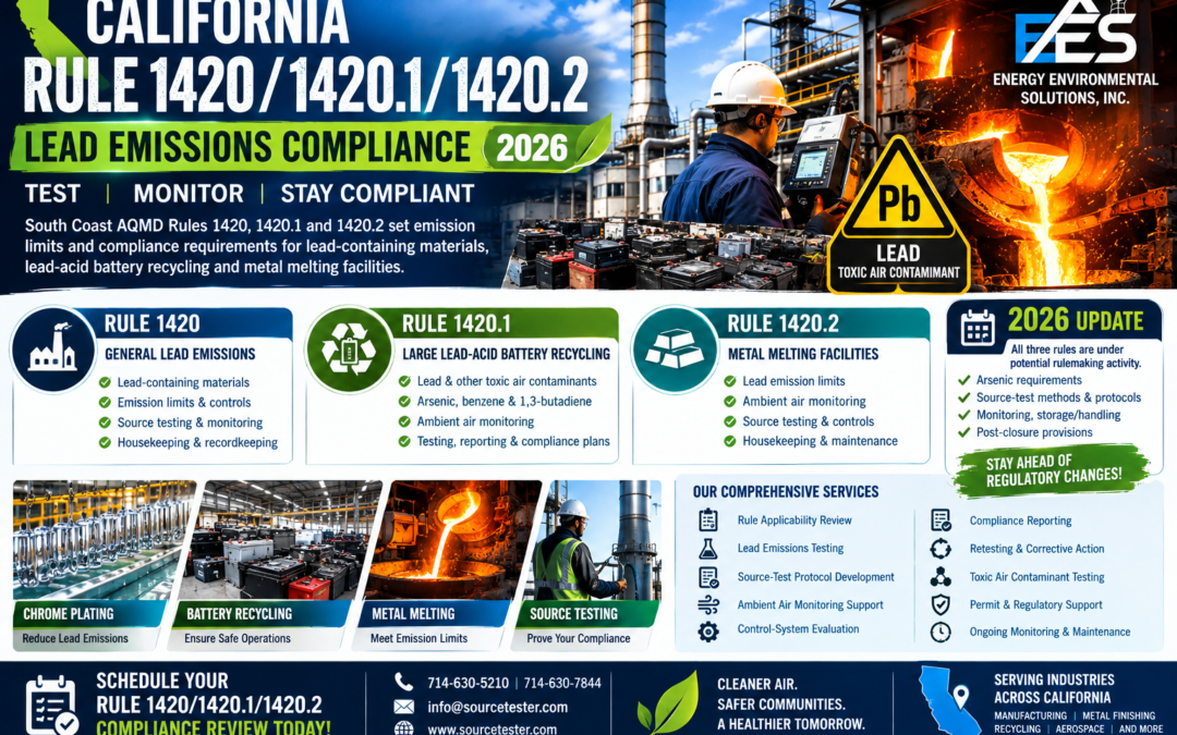 Rule 1420, Rule 1420.1 & Rule 1420.2 California | Lead Emissions Testing